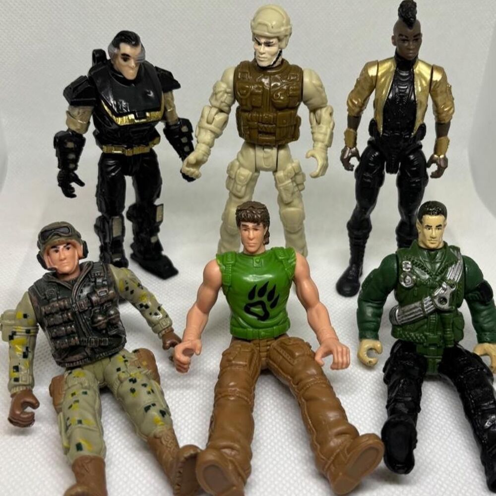 Military Action Figures 4” Lot of 6 Collectable Retro Toys